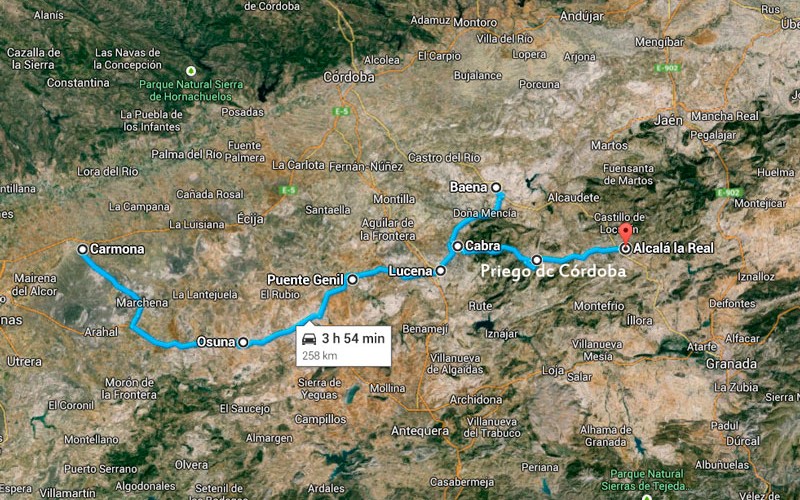Ruta de caminos de pasión